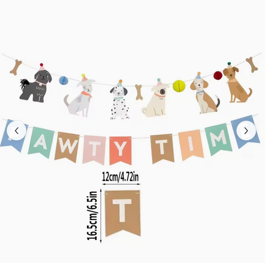 Birthday Pawty Banner - Pawty Time!