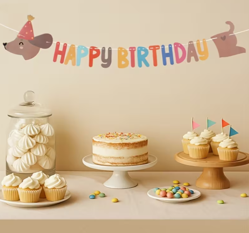 Birthday Pawty Banner - Dashchund
