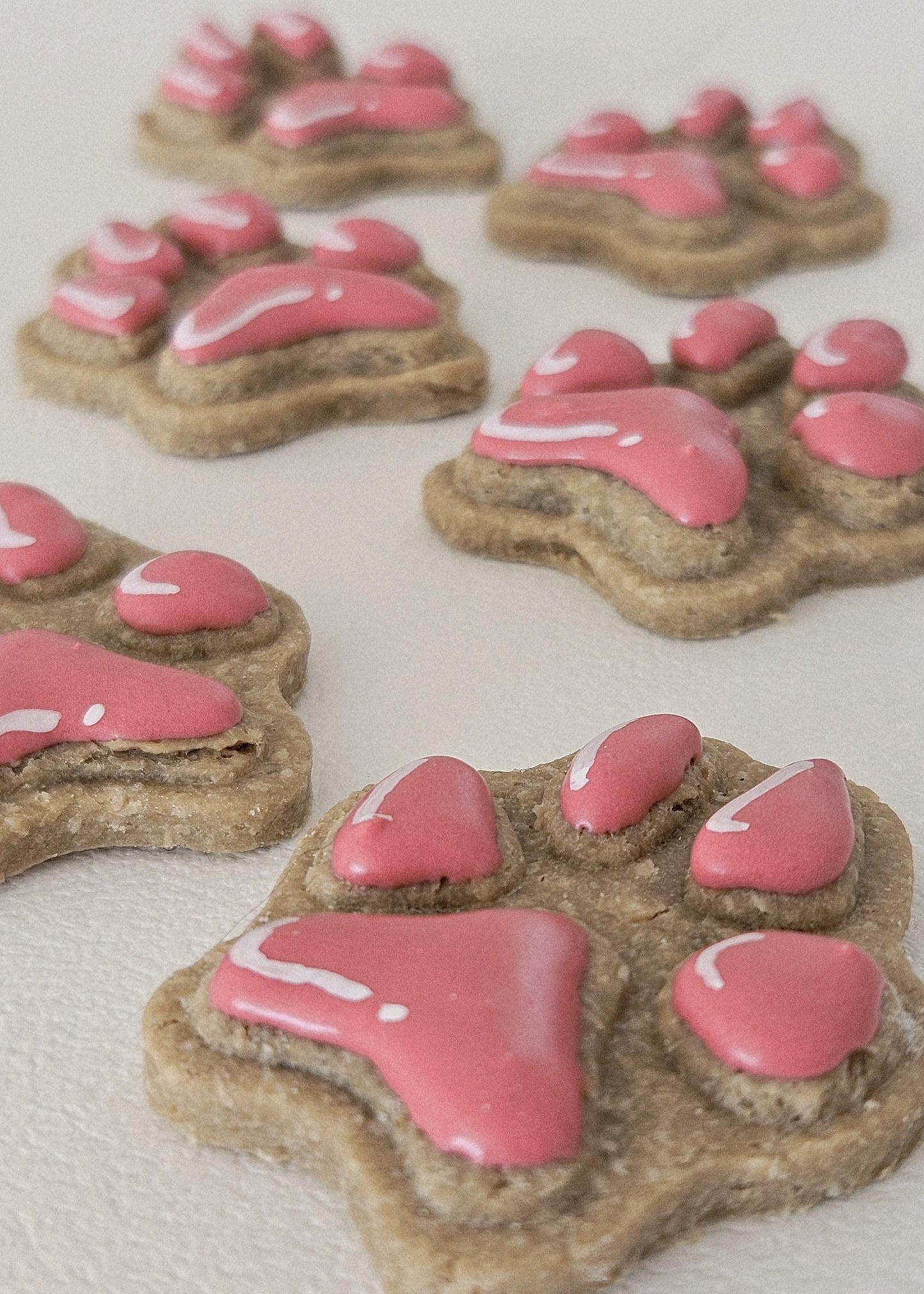 Fluffy Fluff Pawprint small dog cookies – tiny and adorable