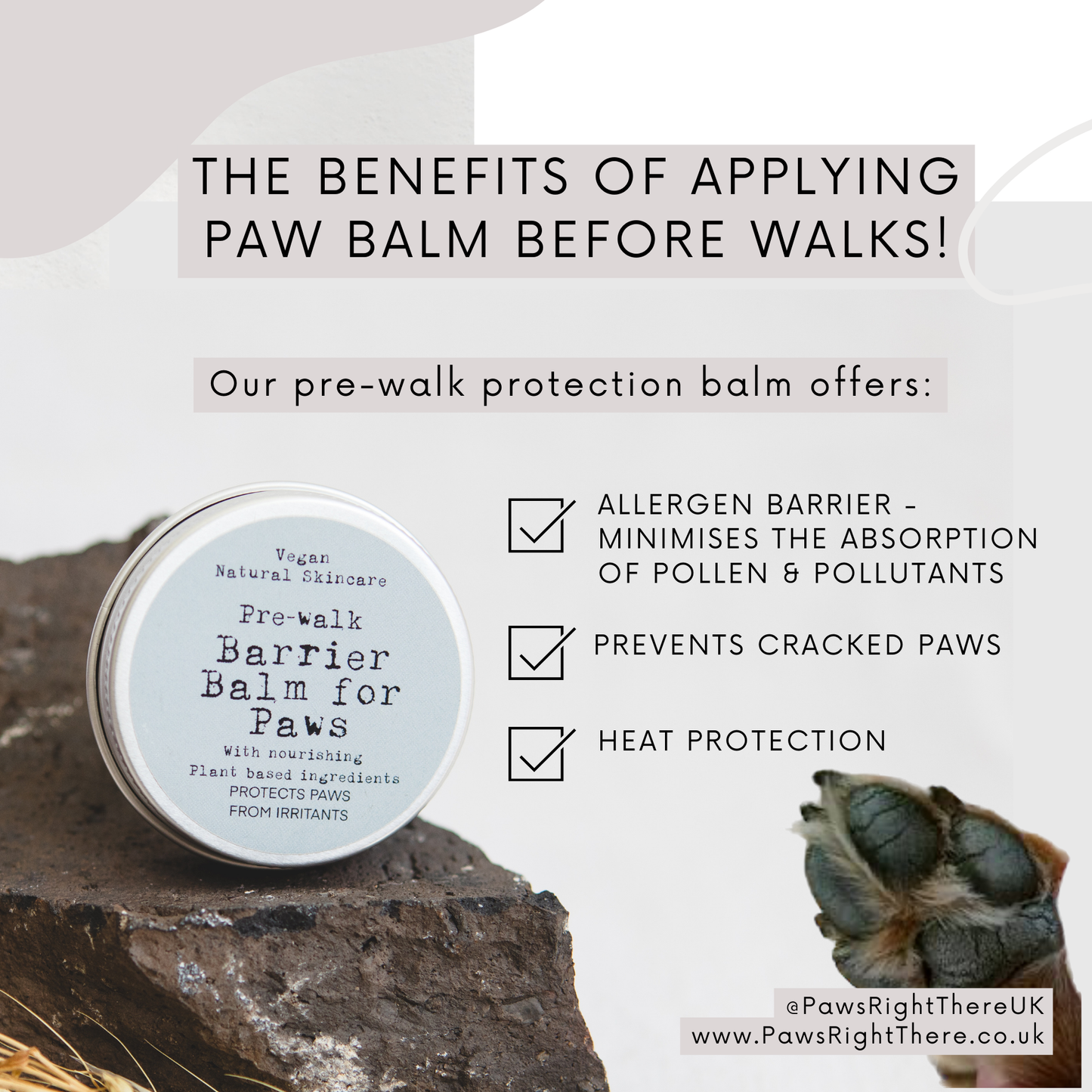 Winter Walkies Paw Protection Balm - Natural | Vegan | Eco-Friendly
