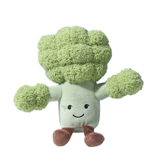 Smiley Plush Fruits & Veggies - Squeaky Dog Toy
