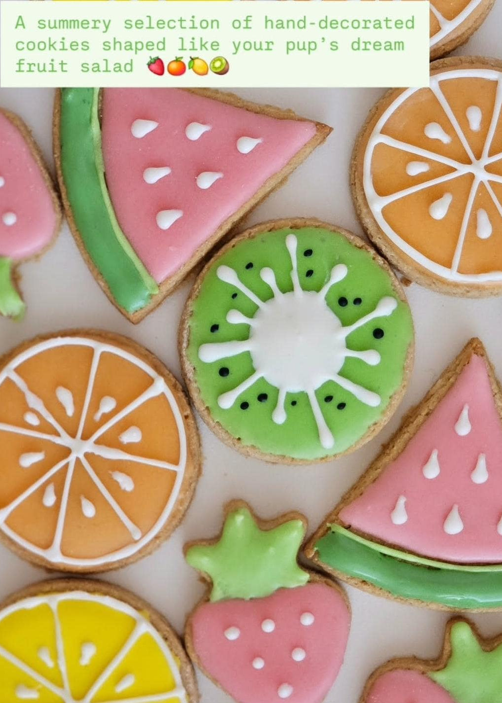 Natural human‑grade dog cookies with fruit design – Fruit Box