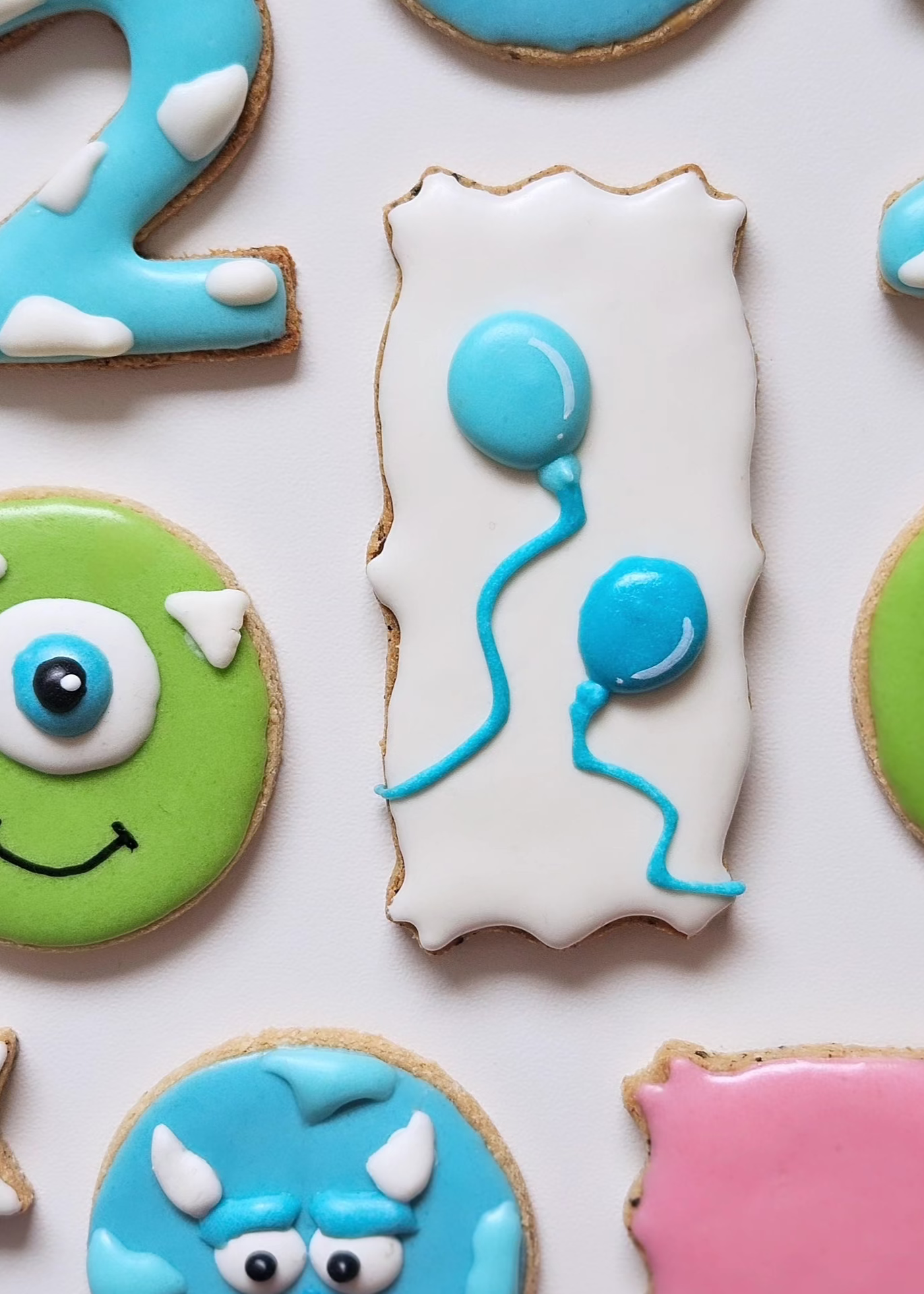 Dog Cookies - Birthday Box - Monsters, Inc. - 12 cookies + custom message