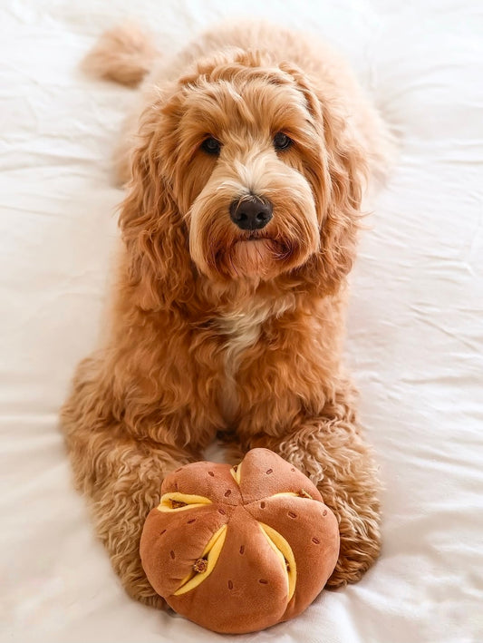 Cheesy Bread - Snuffle/Enrichment Toy (Silent)