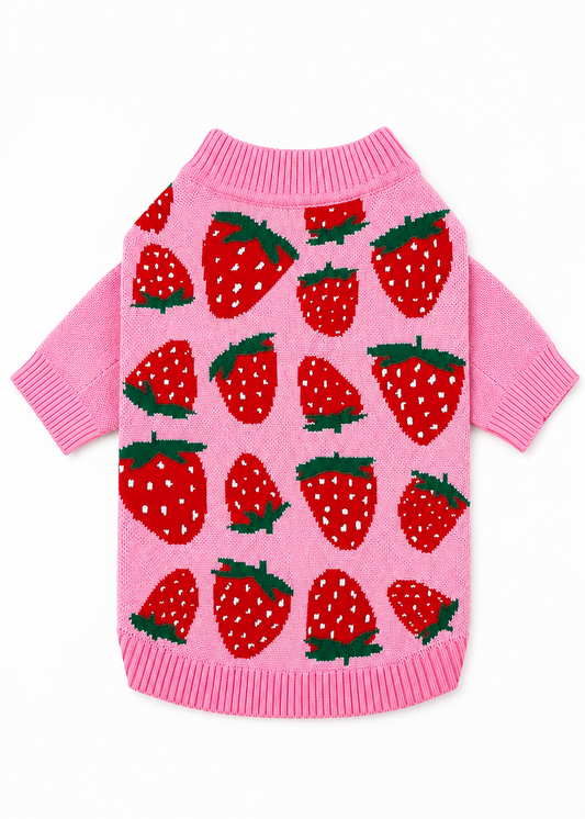Strawberry Knit Jumper - Sizes XS - L