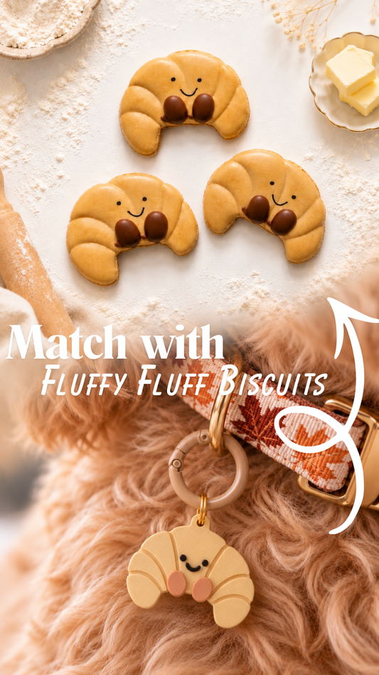 Smiley Croissant Charm - Made By Fluffy Fluff Charmery