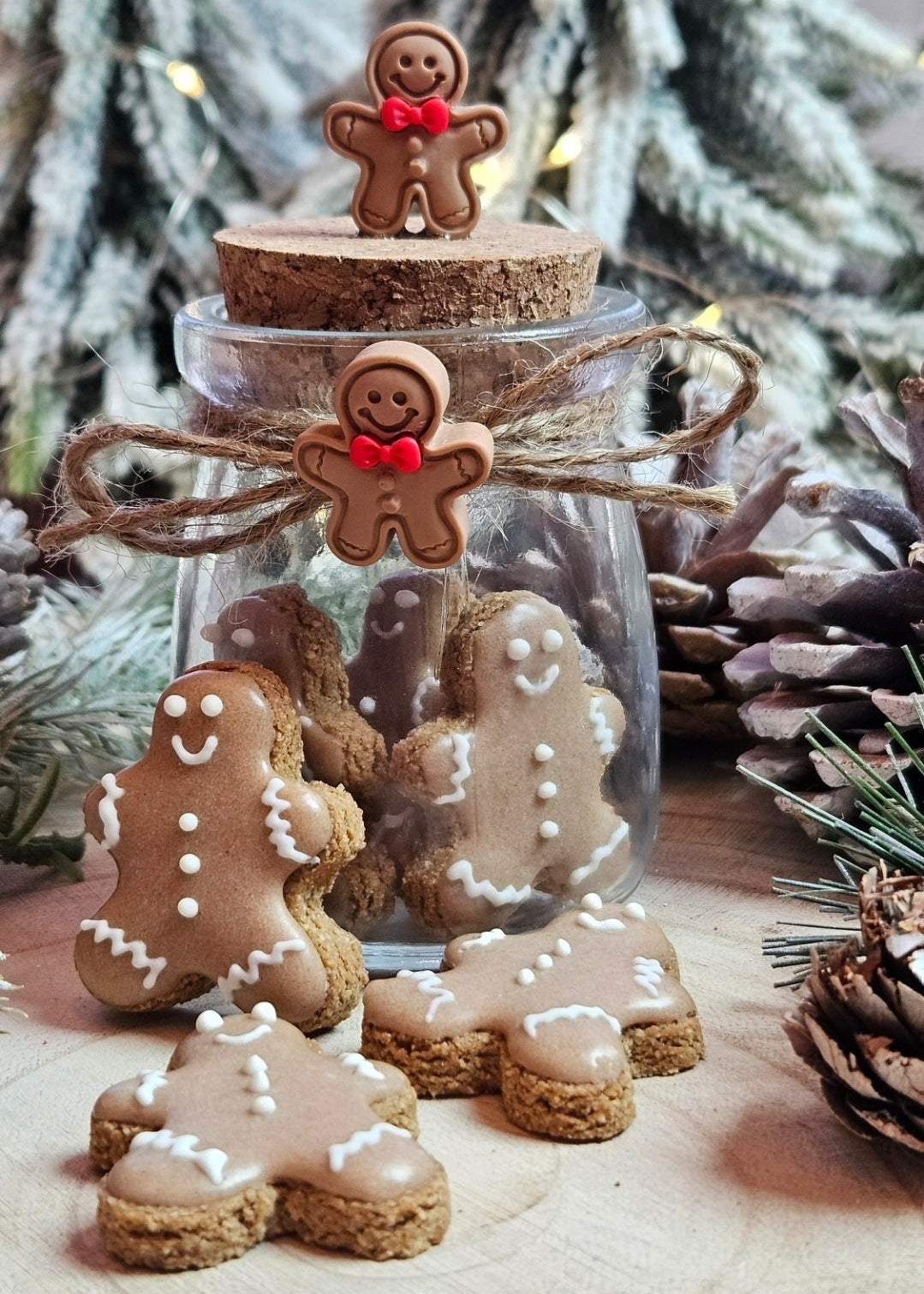 Mini Gingerbread Man - Dog Treats (65g) | (Jar Not Included)