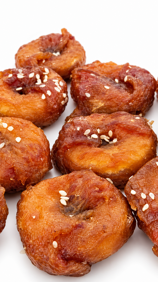 Chicken, Lamb, and White Sesame Donuts