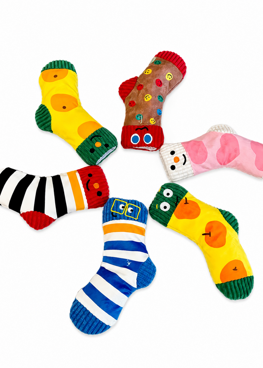 Sock - Crinkle Dog Toy With Squeaker