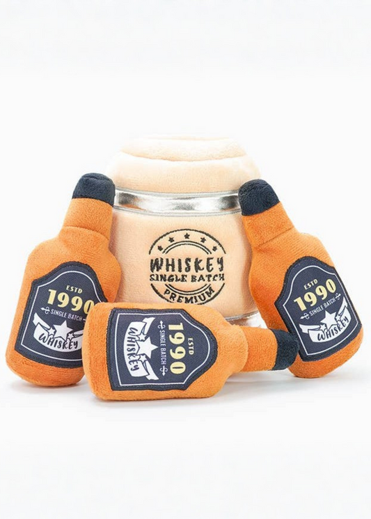 Whiskey Barrel - 4-Piece Enrichment/Snuffle Toy