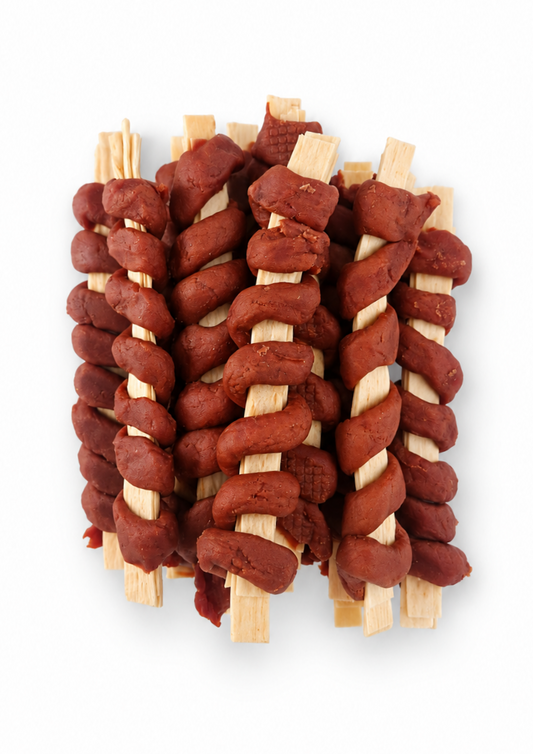 Cod Strips Wrapped in Duck Swirls