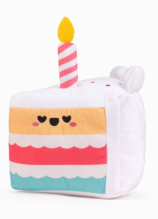 Birthday Cake Slice With Hidden Surprise - Plush Dog Toy
