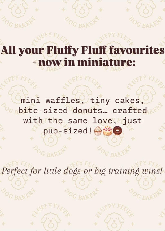 30 g mini waffles, donuts and cakes for dogs – bite‑sized, natural, human‑grade
