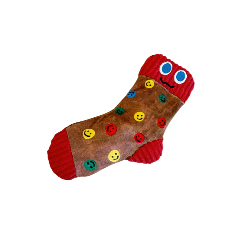 Sock - Plush Crinkle Dog Toy With Squeaker