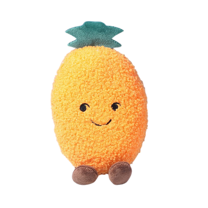 Smiley Fruits & Veggies - Squeaky Plush Chew Dog Toy