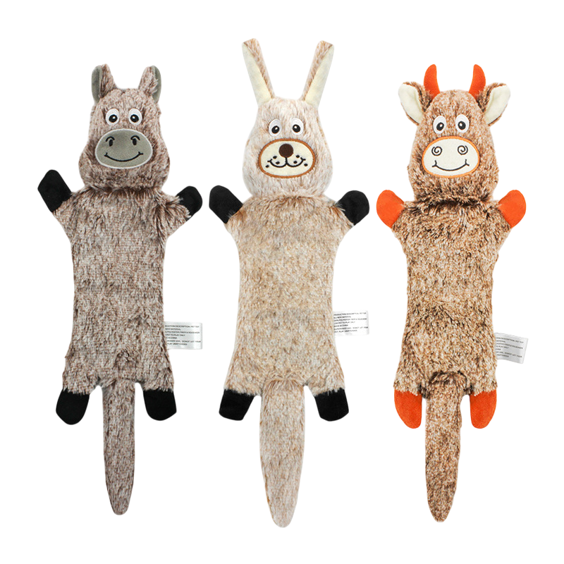 Highland Cow - Plush Squeaky & Crinkly Dog Toy