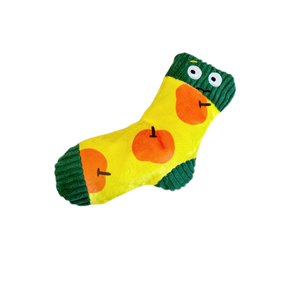 Sock - Plush Crinkle Dog Toy With Squeaker