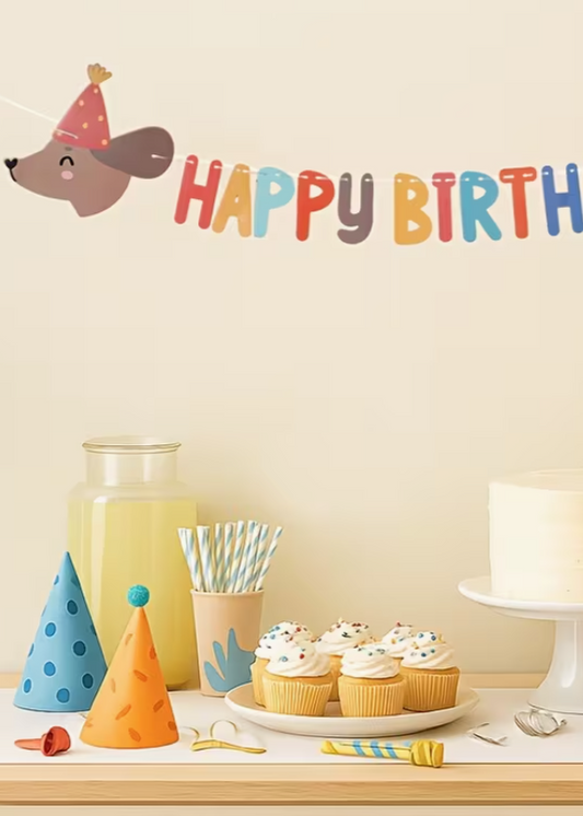 Birthday Pawty Banner - Dashchund