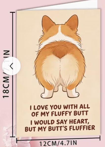 Valentine's Card - Corgi (12cmx18cm)