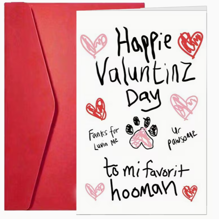 Valentine's Card - For Pawrents (12cmx18cm)