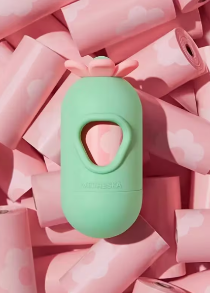 Spring Dog Poo Bag Dispenser - Pastel Green