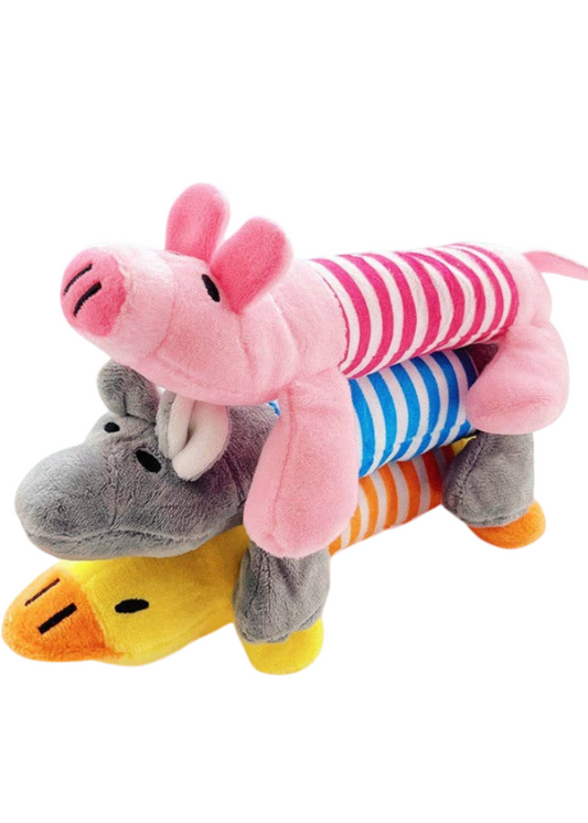 Long Body Buddies - Plush Squeaky Chew Toy