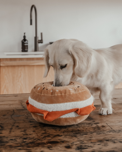 Large Salmon & Cream Cheese Bagel - Snuffle/Enrichment Toy
