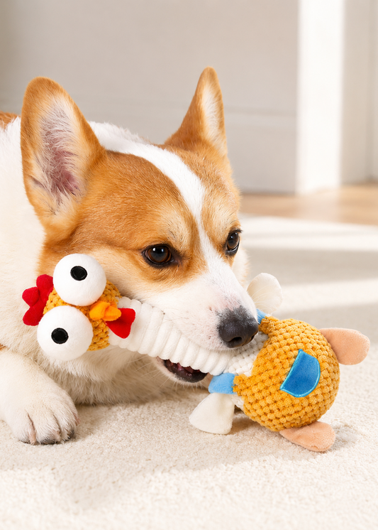 Crazy Chicken - Squeaky Dog Chew Toy