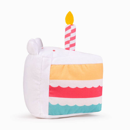 Birthday Cake Slice With Hidden Surprise - Plush Dog Toy