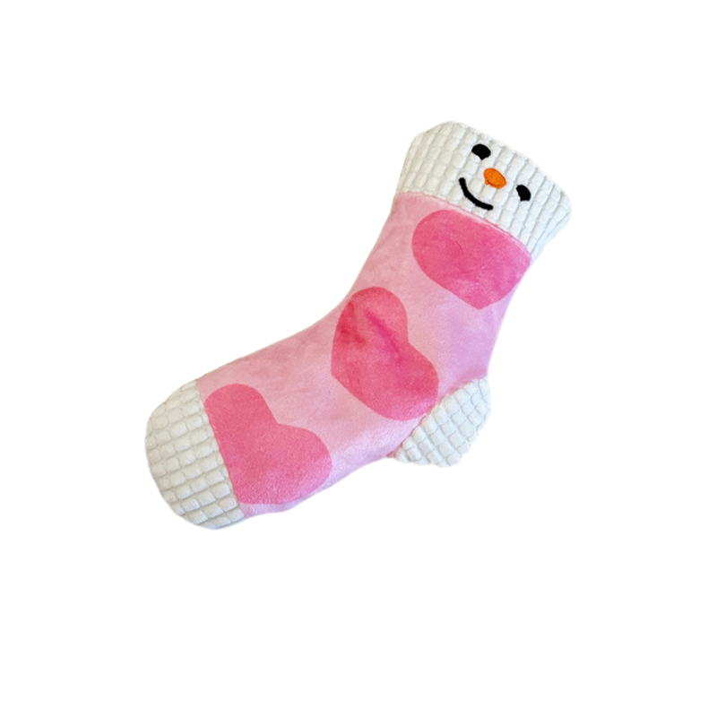 Sock - Plush Crinkle Dog Toy With Squeaker