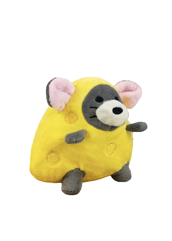 Cheddar Mouse - Plush Squeaky Dog Toy