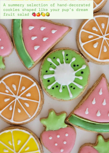 Natural human‑grade dog cookies with fruit design – Fruit Box