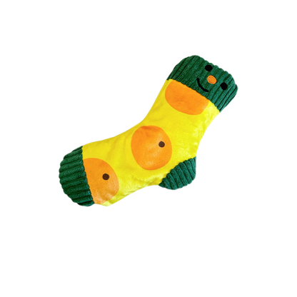 Sock - Plush Crinkle Dog Toy With Squeaker