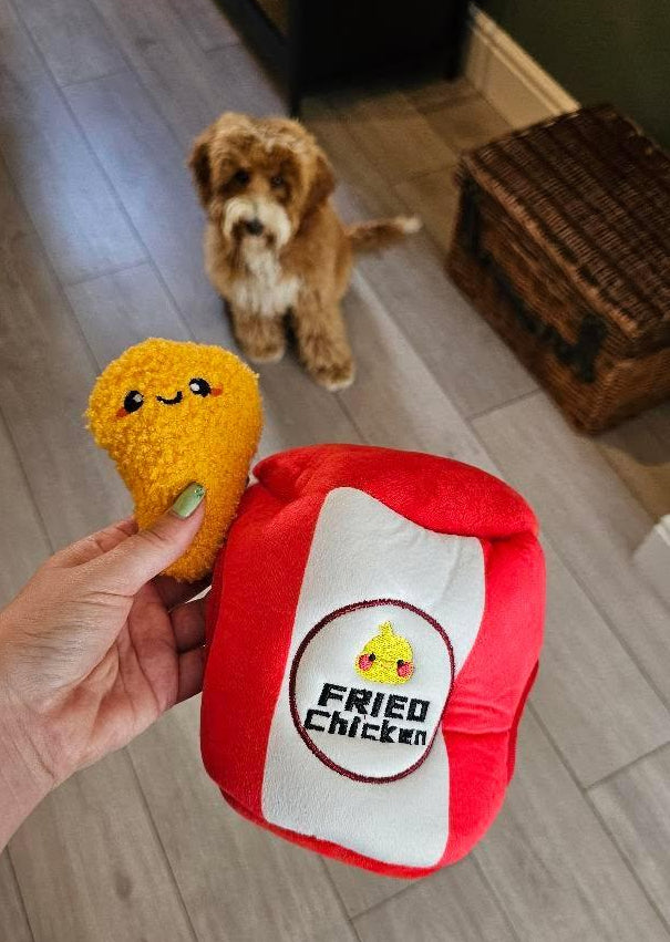 Fried Chicken Bucket - 4-Piece Enrichment/Snuffle Toy