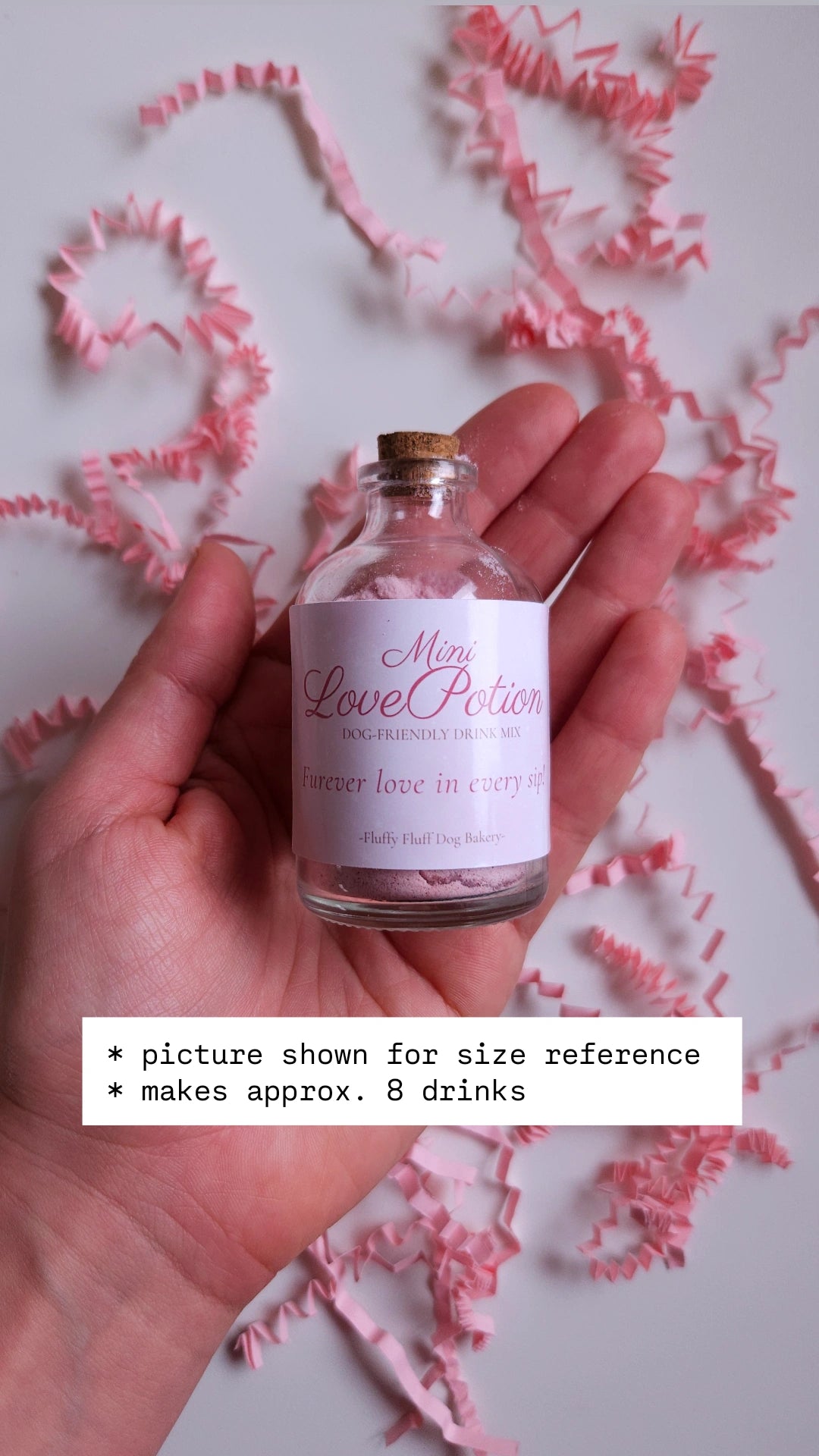 Mini Love Potion - Dog-Friendly Drink Mix (Glass Bottle, 20g, makes +/- 8 drinks)