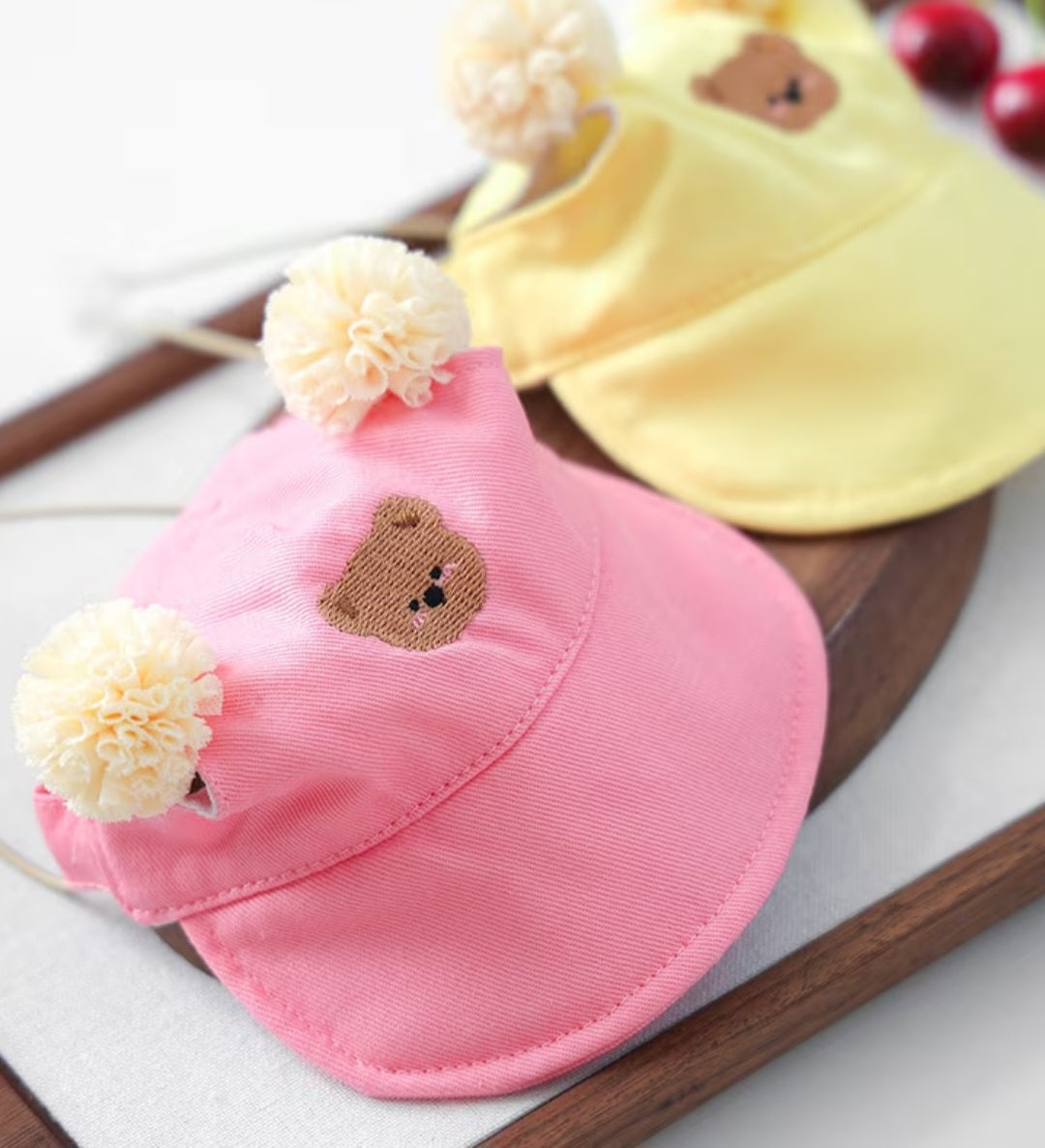 Teddy Bear - Dog Cap (Size S or M)