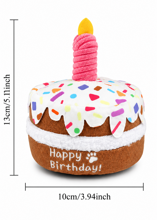 Small Birthday Cake - Squeaky Dog Toy