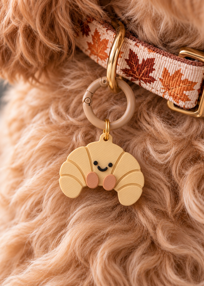 Smiley Croissant Charm - Made By Fluffy Fluff Charmery