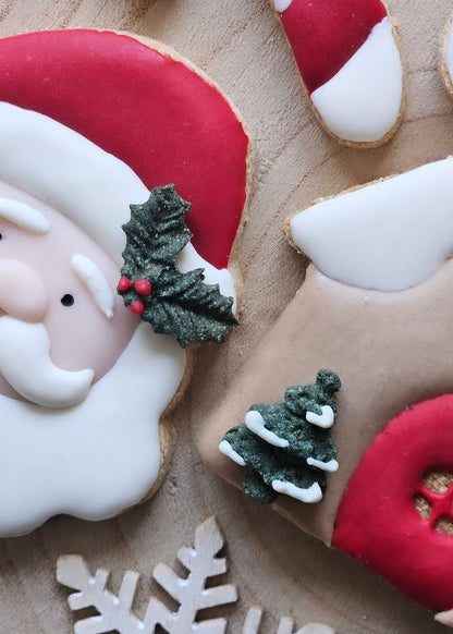 Festive Iced Dog Biscuit Set (5 Biscuits)