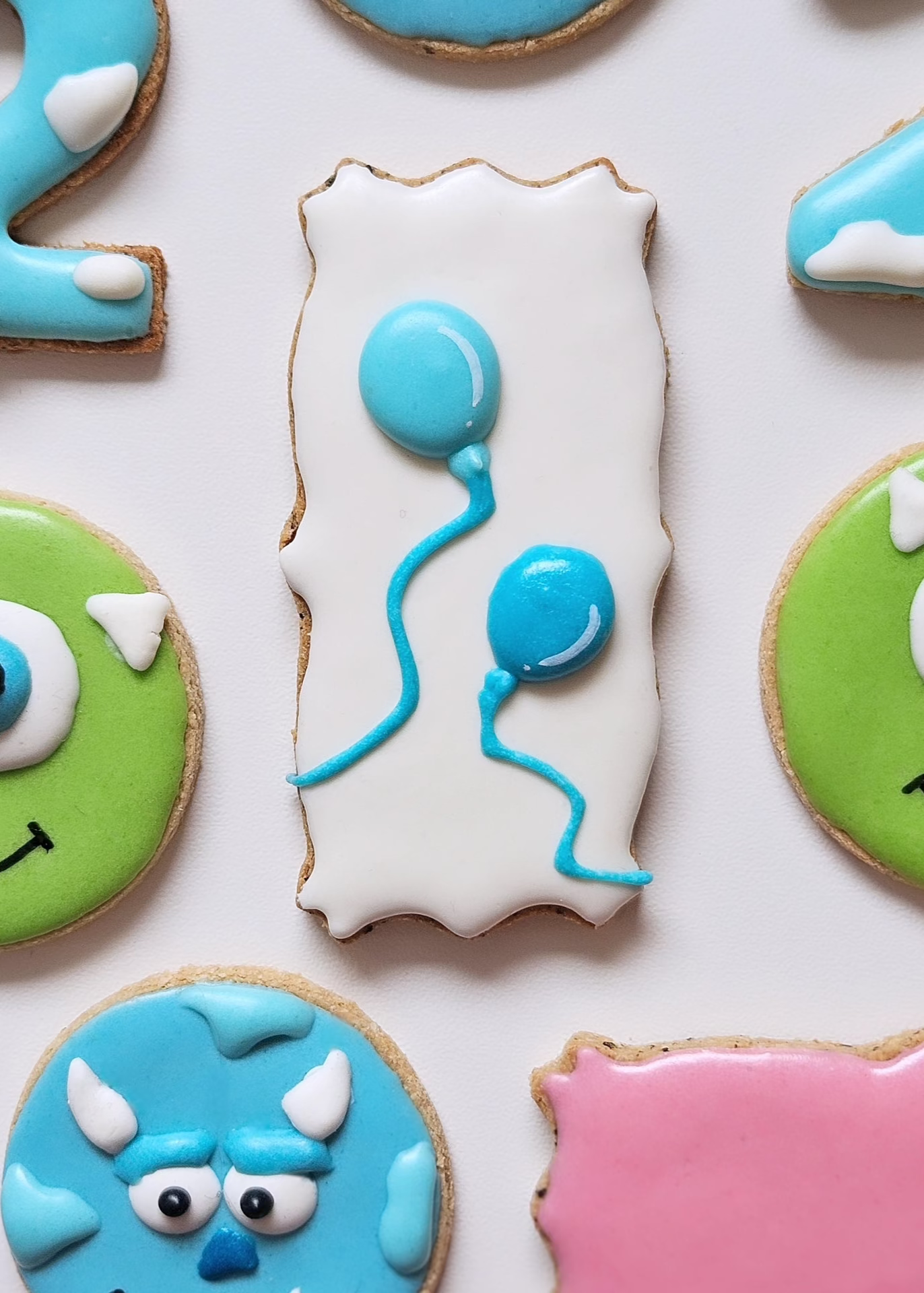 Dog Cookies - Birthday Box - Monsters, Inc. - 12 cookies + custom message