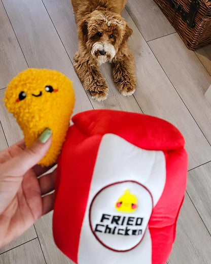 Fried Chicken Bucket - 4-Piece Enrichment/Snuffle Toy