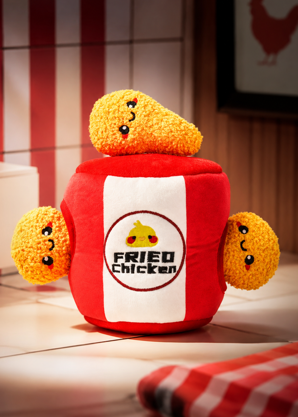 Fried Chicken Bucket - 4-Piece Enrichment/Snuffle Toy