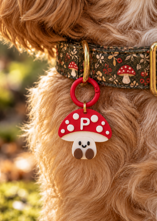 Smiley Toadstool Charm (Personalised) - Made By Fluffy Fluff Charmery