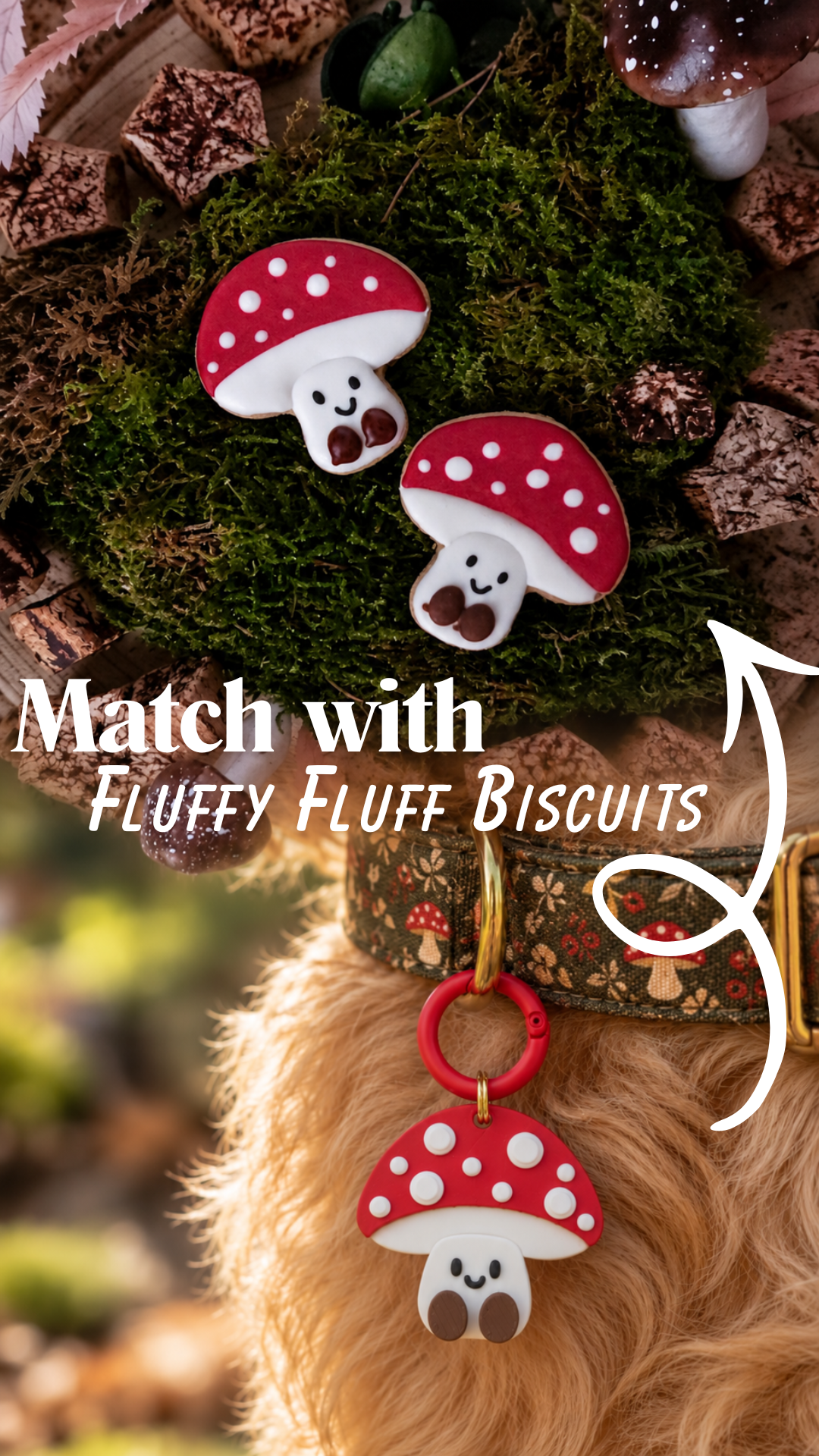 Smiley Toadstool Charm (Personalised) - Made By Fluffy Fluff Charmery