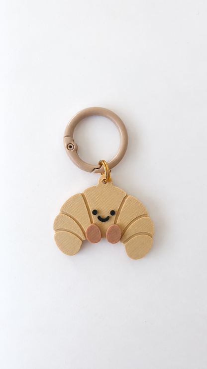 Smiley Croissant Charm - Made By Fluffy Fluff Charmery