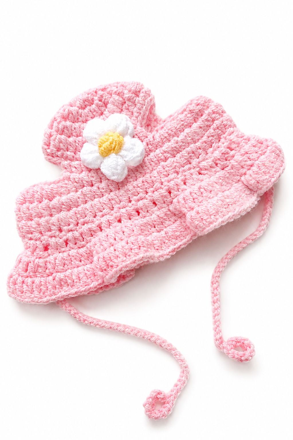 Daisy Bloom - Crochet Dog Hat (Size S)