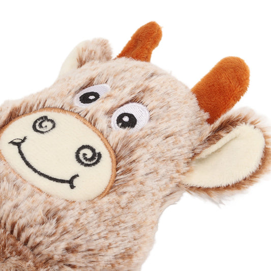 Highland Cow - Plush Squeaky & Crinkly Dog Toy
