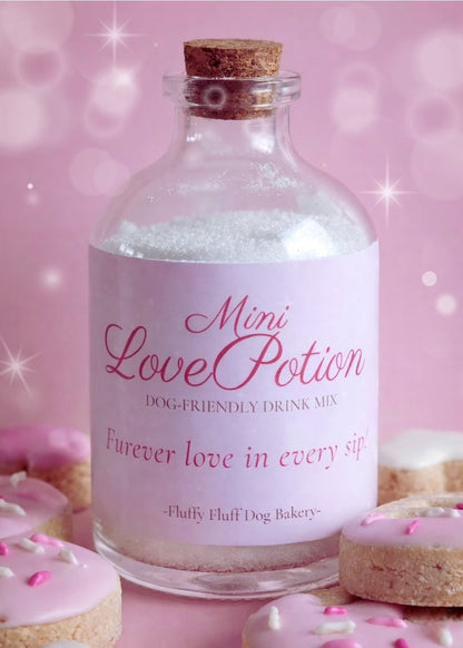 Mini Love Potion - Dog-Friendly Drink Mix (Glass Bottle, 20g, makes +/- 8 drinks)