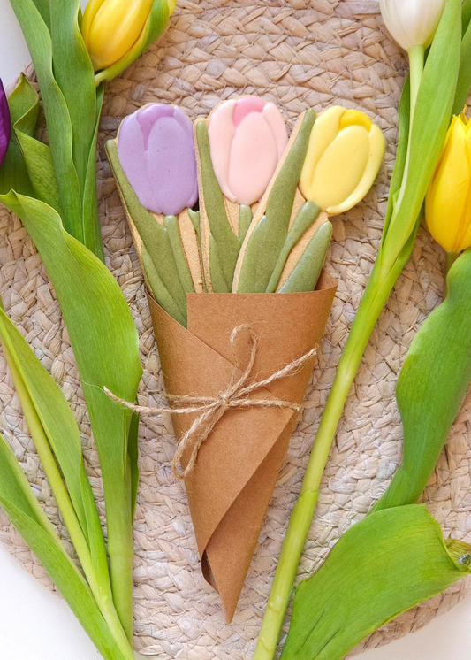 Tulip Bouquet (3 Large Biscuits)