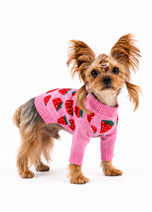 Strawberry Knit Jumper - Sizes XS - L